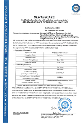 2“Class1500 API 6FA Certification