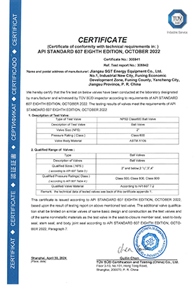 2“Class600 API 607 Certification