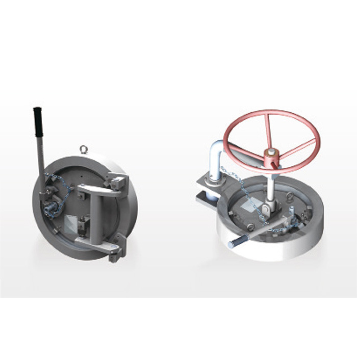 Locking ring type quick opening blind plate